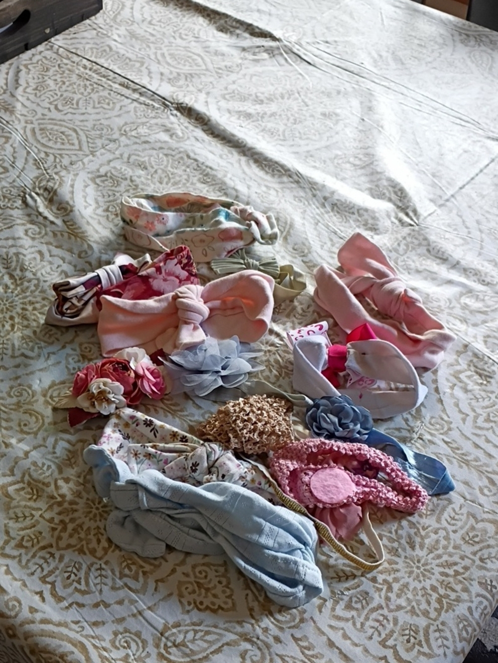 Assorted Pink and Blue Baby Headbands Set - Cute Floral & Bow Styles